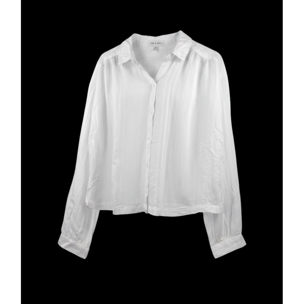 Cloth & Stone Button Down oversized crop shirt sz M‎ Minimalist lagen look